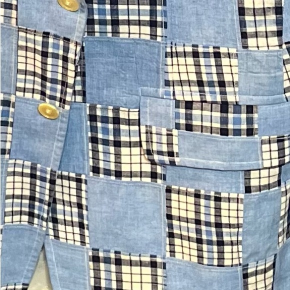 Vintage John Weitz blazer. Shades of blue plaids. 44 Long - Picture 3 of 7
